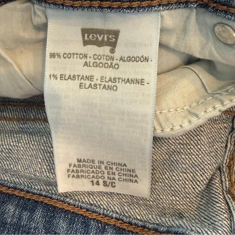 Levi's classic 505 Straight Leg Blue Jeans size 14S - Picture 6 of 10
